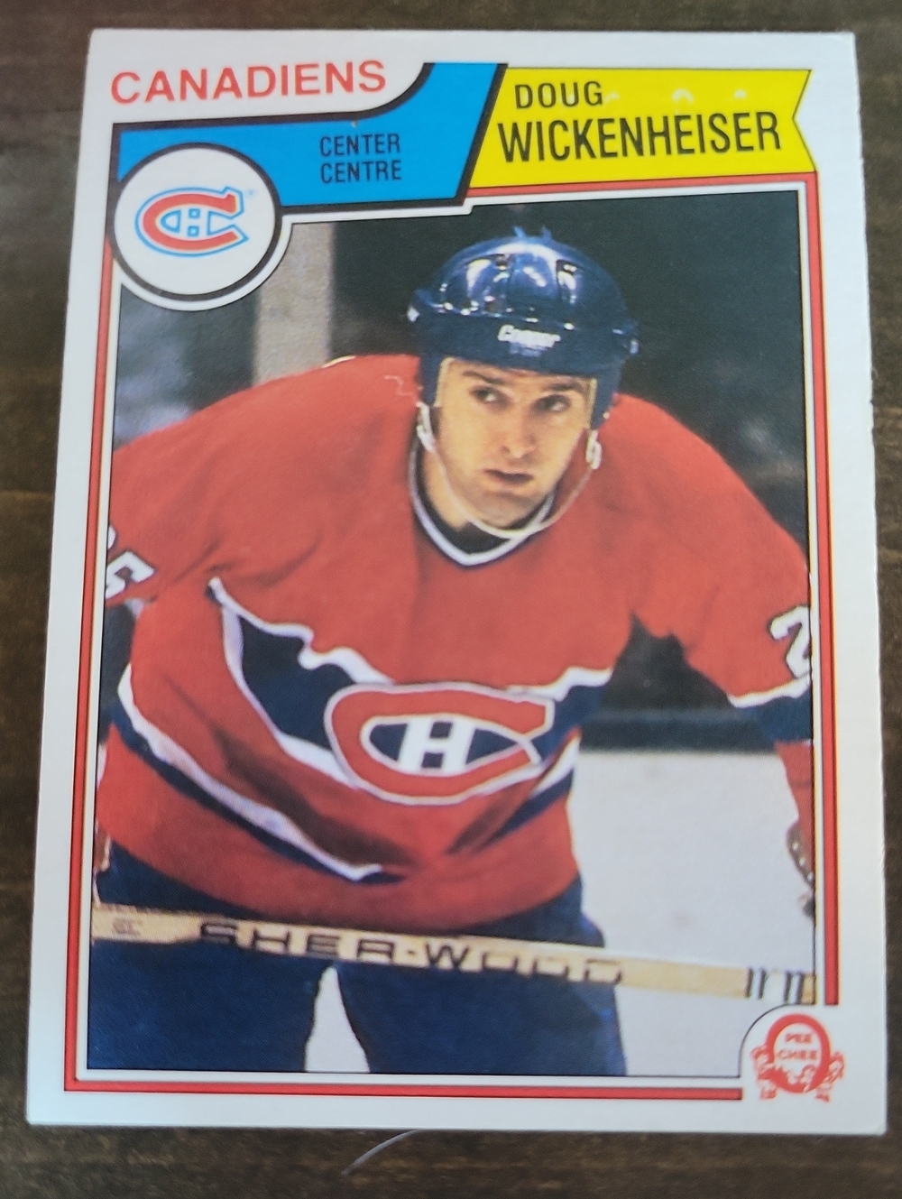 1983/84 OPC Doug Wickenheiser Canadiens Hockey Card - Red Jersey Collectible